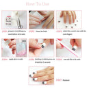False Nails With Glue Nail Art Patch Square Coffin Shape Black-Red Gradient