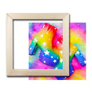 Wood Sticks Photo Canvas Oil Painting Artworks Display Frame (24x24cm)