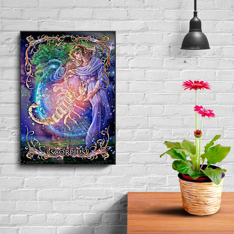 5D DIY Full Square Drill Diamond Painting 12 Constellations Art Craft Mosaic