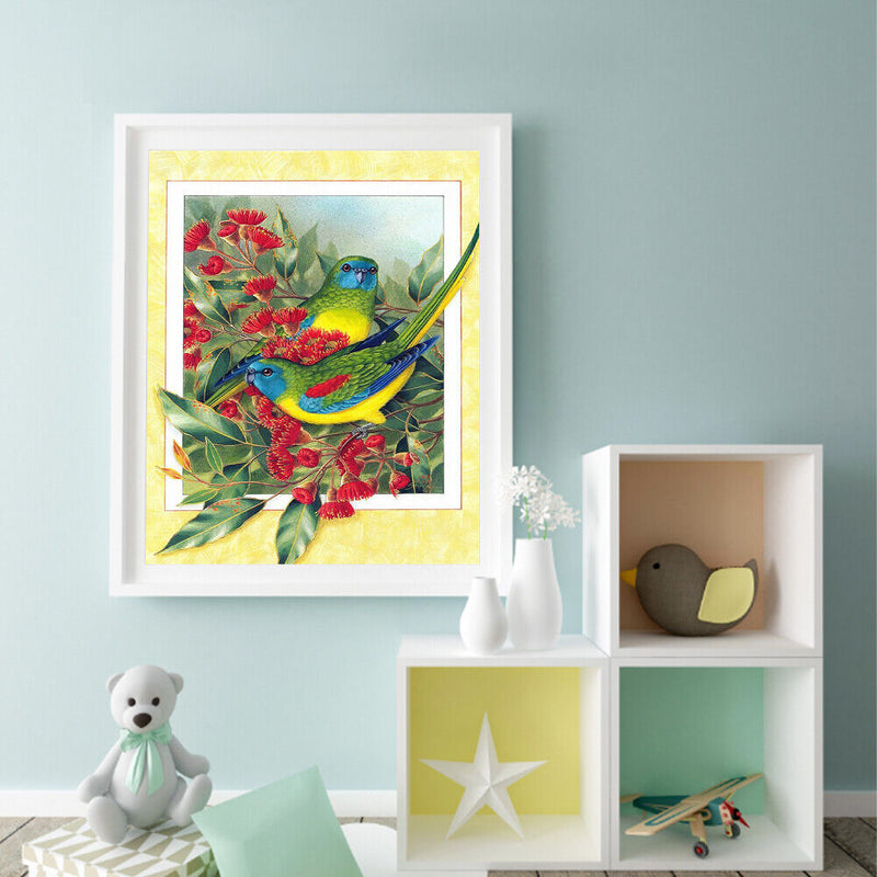 Flower Bird Oil Paint By Numbers Kit DIY Acrylic Painting Wall Art Picture Cr