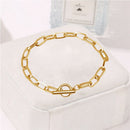 Stainless Steel Geometric Shape Jewelry Bracelet Chain OT Buckle Toggle Clasp