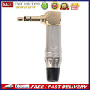 3.5mm Stereo Right Angle Male Plug Audio Headphone Soldering Connector
