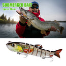 13cm 22g Plastic Lure 8-section Artificial Hard Bait Sea Fishing Tackle (E)