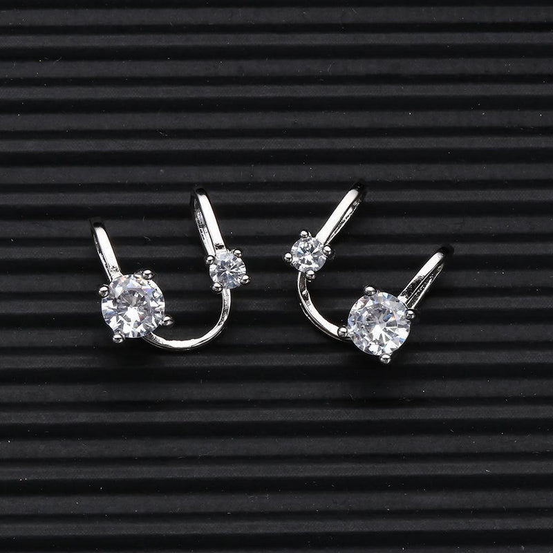 Women Men No Pierced Tragus Earrings Zircon Ear Cuff Non Piercing Earrings