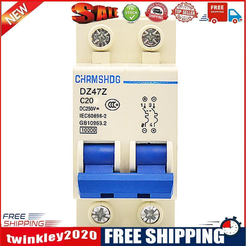 DZ47Z-63/2P Photovoltaic DC Circuit Breaker Protection Air Switch x3(20A)
