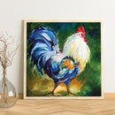 Acrylic Oil Painting By Numbers Rooster Handmade Digital Picture Home Wall Decor