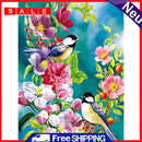 Painting By Numbers DIY Birds Flowers Canvas Oil Art Picture Home Room Decor Kit