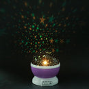 Rotating Projector Starry Night Lamp Projection LED Lights Xmas Gift(Purple