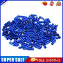 50pcs Bike Cable End Caps Aluminum Alloy Brake Shifter Cable Tips (Blue)