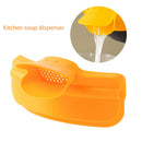 Silicone Soup Diversion Duckbill Drain Anti Spill Liquid Dispenser (Yellow)