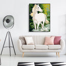 DIY Digital Oil Painting By Numbers Kits White Horse Picture Wall Art Decoration