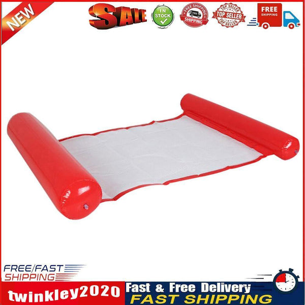 Water Hammock Inflatable Floating Swimming Pool Lounge Bed Chair (Red) Newly