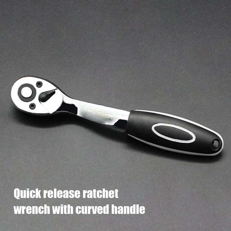 46pcs Socket Quick Ratchet Wrench Repair Screwdriver Combination Toolbox