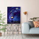 Girl and Planet Oil Paint By Numbers Kits Canvas Drawing DIY Coloring Pictures