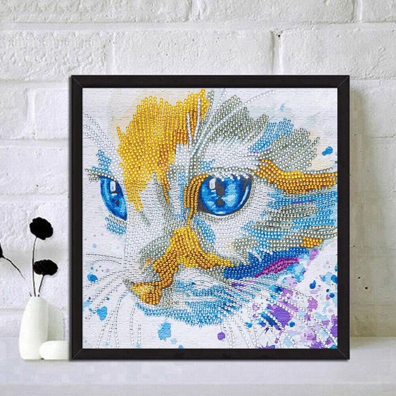 Part Drill Special Shaped DIY Cat 5D Crystal Rhinestones Diamond Painting