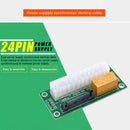 1pc Add2psu ATX 24Pin to SATA Dual PSU Power Supply Sync Adapter (Green) Newly