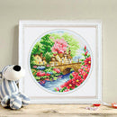 DIY 11CT Cross Stitch Stamped Spring Scenery Needlework Kit 35x35cm (5253) Newly