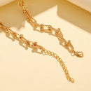 Hip Hop Splicing Horseshoe Necklace Punk Alloy Women Men Clavicle Chain Jewel