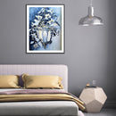 5D DIY Diamond Painting Phalaenopsis Wall Light Full Round Drill Mosaic Pictures