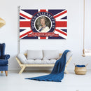 England Queen Flag Home Decorative Door Hanging with Sturdy Brass Grommets