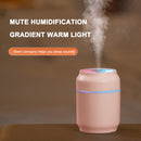 Portable Car Air Humidifier Dazzling LED Light Mist Aroma Diffuser (Pink)