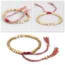 Beads Lucky Rope Braided Handmade Bracelet Tibetan Buddhist Cotton Copper  hot.