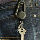 Lanyard Outdoor Camping Hiking Anti-lost Key Ring Retractable Pull Key Ring Clip