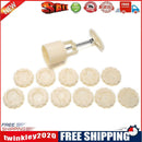 12 Zodiac Round Mooncake Mold Set Hand-Press Pastry Cookie Bake Tools Decor