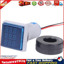 Square LED Digital Voltmeter Voltage Current Frequency Tester Meter (Blue) Newly