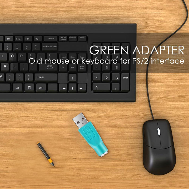 PS/2 Female to USB Male Adapter Converter Connector for Keyboard Mouse