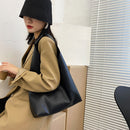 Fashion Large Capacity Top-handle Bag Women Portable Leather Solid Totes Satchel