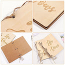 Her & His Vows Wedding Decoration Wood Photography Props Marriage Vows Booklets