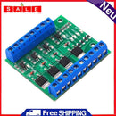 4-Channel MOS PLC Amplifier Board PWM 3-20V to 3.7-27V 10A Optocoupler Insulation