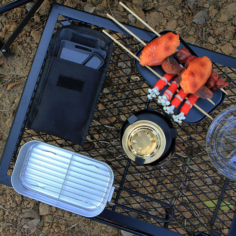 Non-Stick BBQ Plate - Extra Small Square Grill Portable Iron Frying Pan