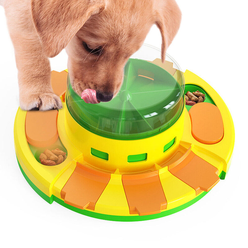 #A Puppy Cat Eating Dish Bowl Slow Down Feeding Anti-gulping Food Plate Supplies