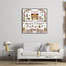Partial Cross Stitch 14CT Cotton Thread DIY Sweet Home Printed Embroidery