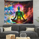Multifunction Meditation Man Wall Tapestry Hanging Blanket Beach Camp Rug