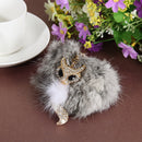 Rabbit Hair Ball Key Chain Pendant Auger Fox Handbags Accessories Gray-100183.0
