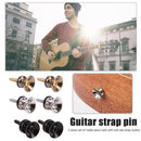 20x Guitar Pegs Anti-slip Strap Buckle Locking Pin for Bass Ukulele (Black)