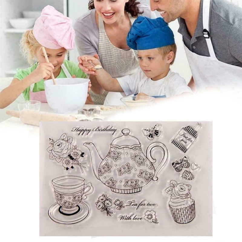 1PC Cartoon Cutting Dies And Stamp Set Clear Stamps Embossing 0 Q4D6 C0C9