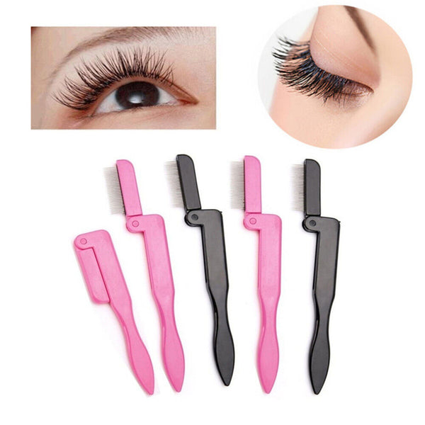 Women's Fashion Beauty Lash Comb Steel Needles Metal Brush Eyelash Separator