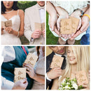 Her & His Vows Wood Photography Props Marriage Vows Booklets Wedding Decoration