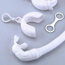 Silicone Foldable Snorkel Tube with Storage Case Roll Up Snorkel (White)