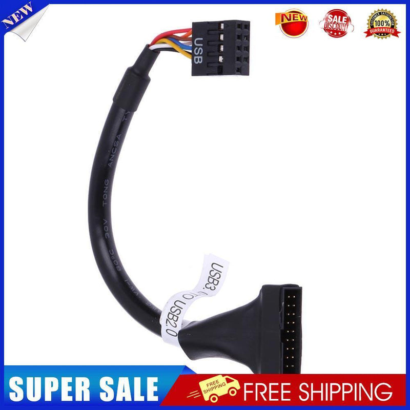 USB 3.0 20 Pin Male to USB 2.0 9 Pin Motherboard Female  Cable