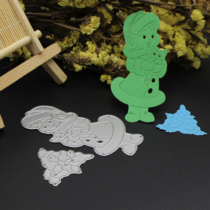 Silicone Cat Girl Seal DIY Stamping Scrapbook Paper Cut This Album Tool Gift