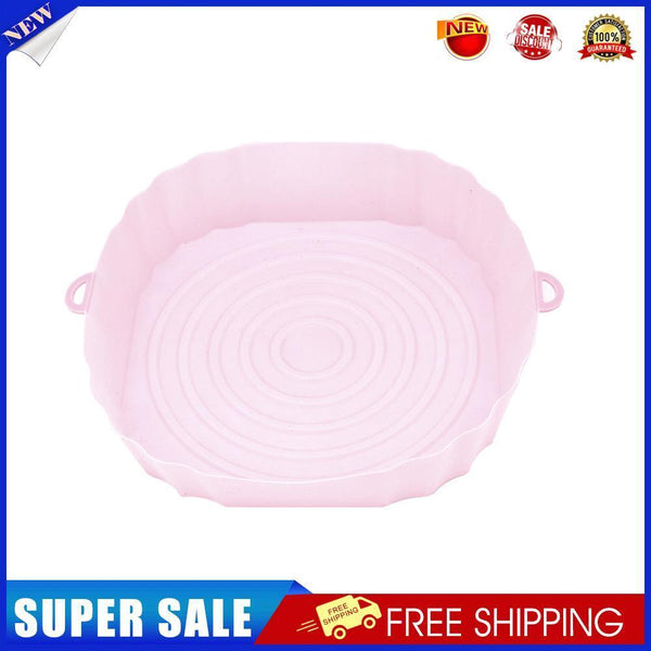 Silicone Air Fryer Liner Reusable Oven Baking BBQ Fryer Pan Mat (Pink)