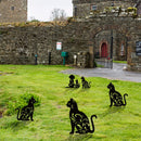 Hollow Simulation Black Cat Dog Insert Card Silhouette Stake Garden Art (C)