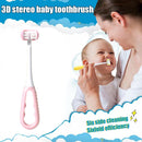 3 Sided Silicone Safety Teeth Brush Oral Dental Clean Toothbrush (Pink) Newly