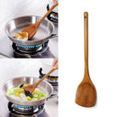 Non-stick Wooden Cookware With Long Handle Spatula 1 x Z8F4 Flat Shovel L8U0