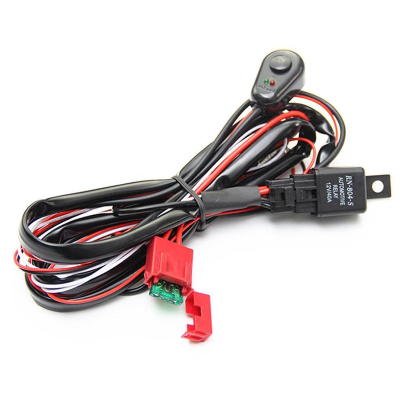 Tuankay Wiring Kit with Fuse Switch Relay for 2 LED Light Bar,